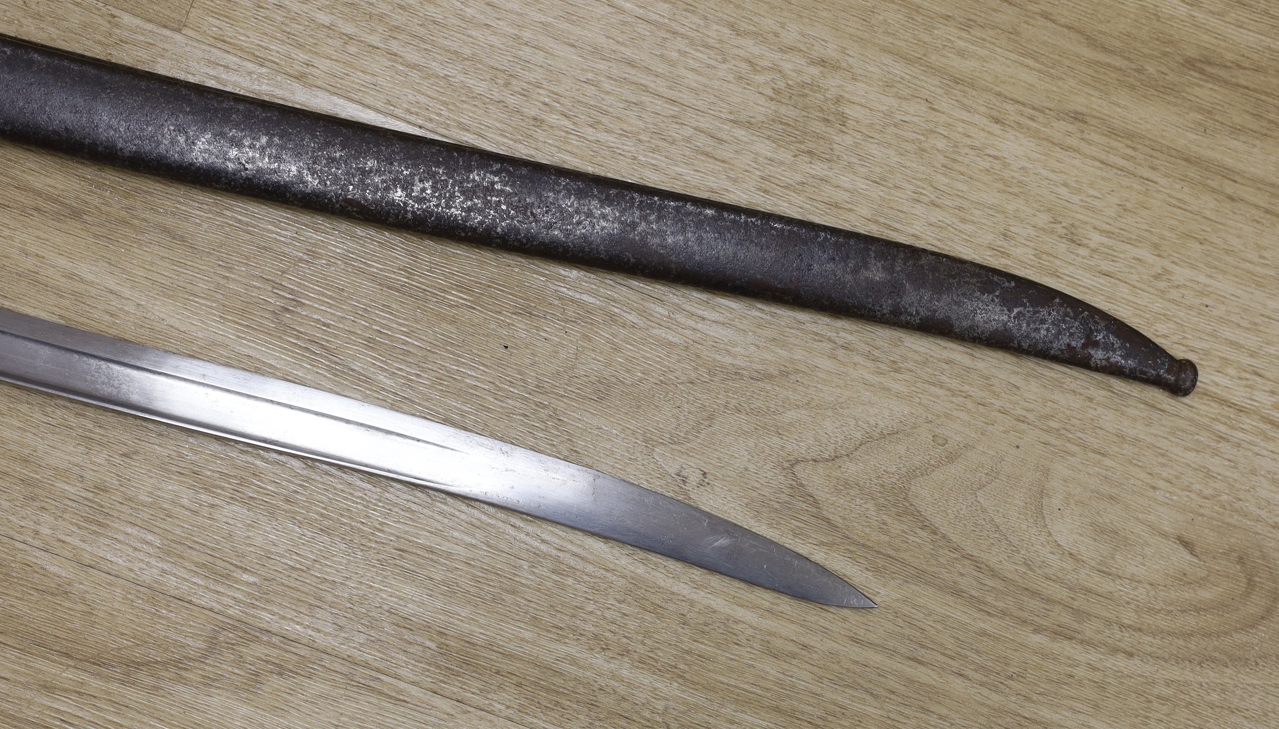 A WWI French bayonet, 1874 - pattern. 72cm overall